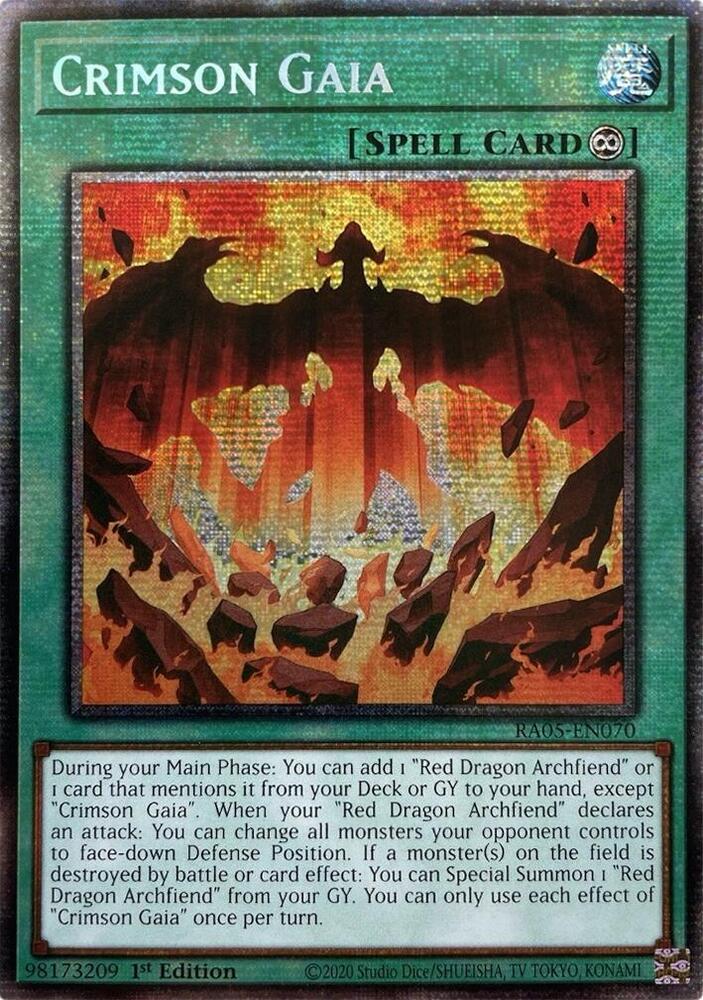 Crimson Gaia (Starlight Rare) RA05-EN070 card from Rarity Collection 5