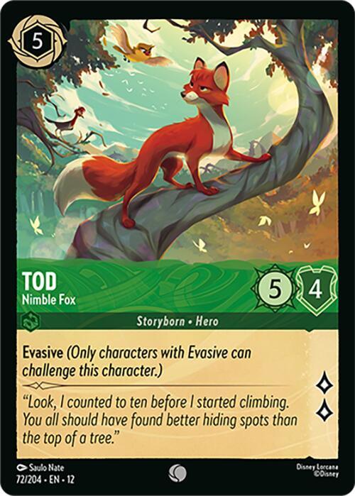 Tod - Nimble Fox 72/204 card from Wilds Unknown