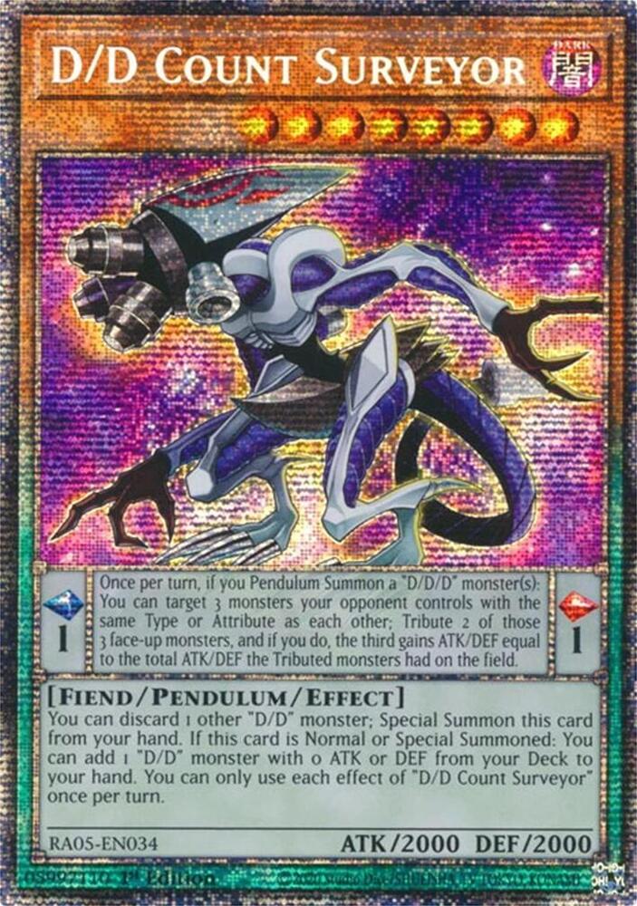 D/D Count Surveyor (Starlight Rare) RA05-EN034 card from Rarity Collection 5
