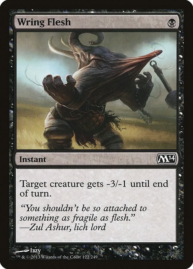 Wring Flesh 122 card from Magic 2014 (M14)