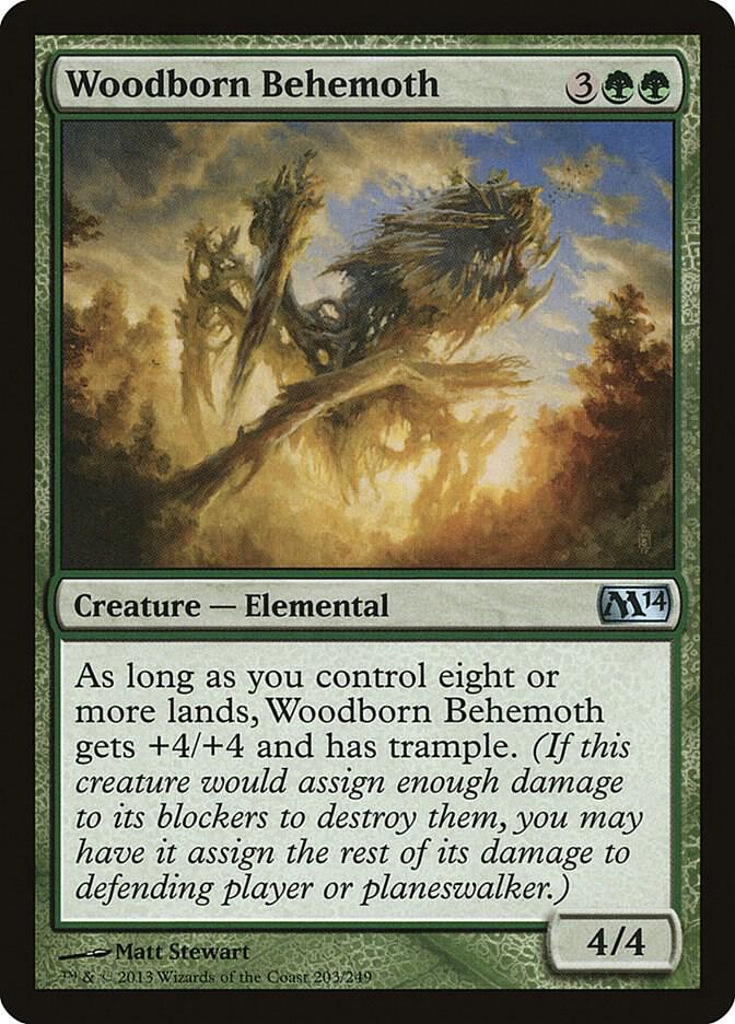 Woodborn Behemoth 203 card from Magic 2014 (M14)