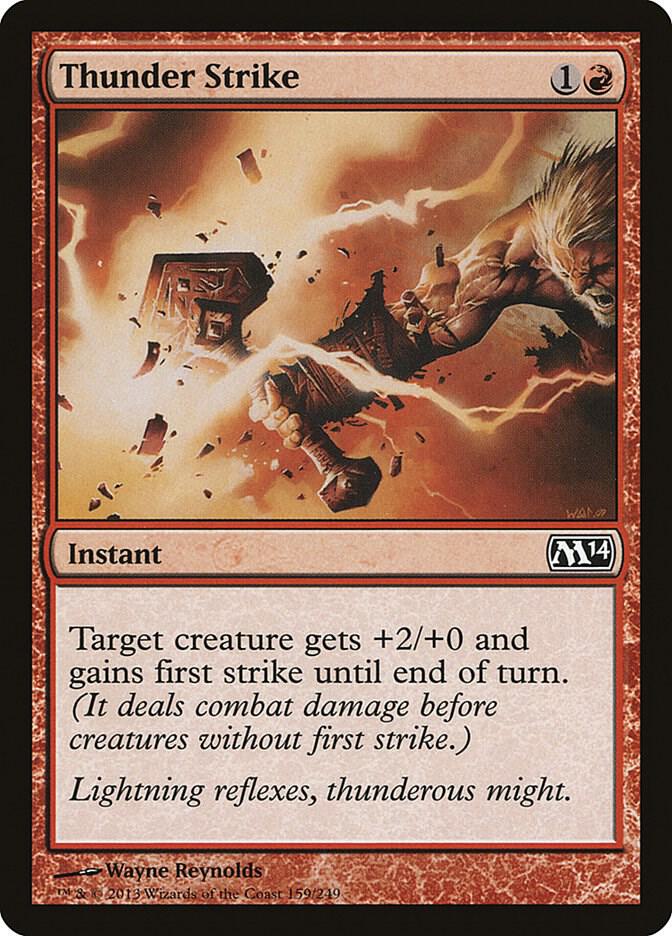 Thunder Strike 159 card from Magic 2014 (M14)