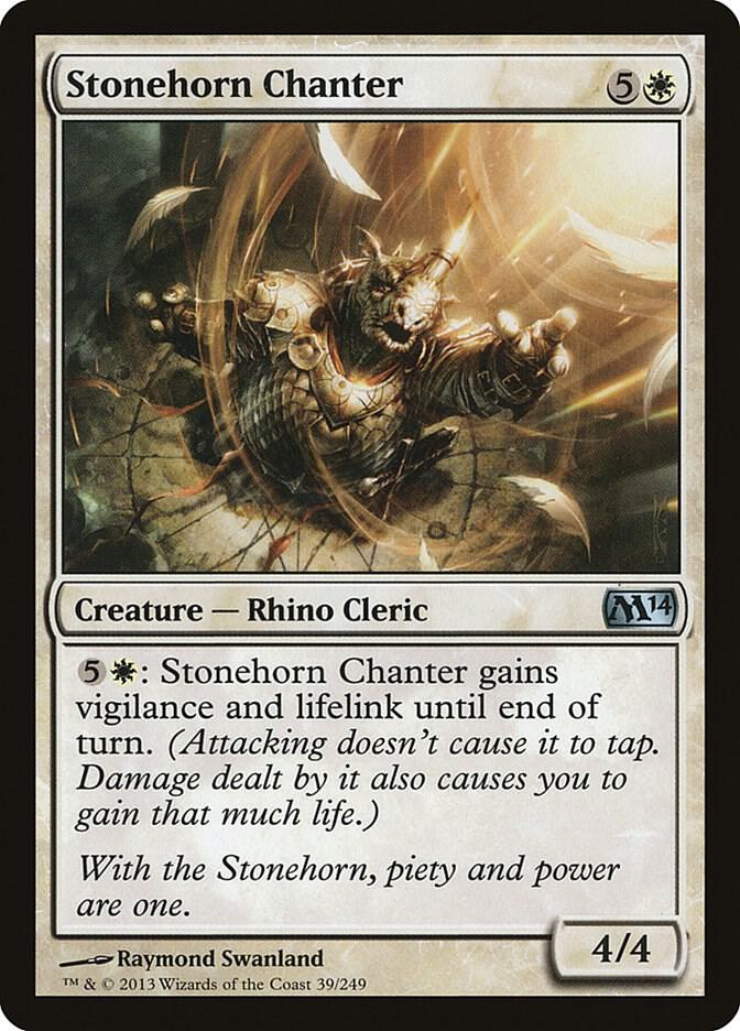 Stonehorn Chanter 39 card from Magic 2014 (M14)