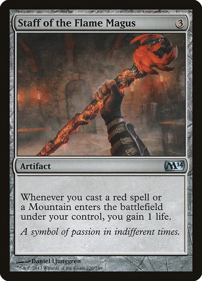 Staff of the Flame Magus 220 card from Magic 2014 (M14)