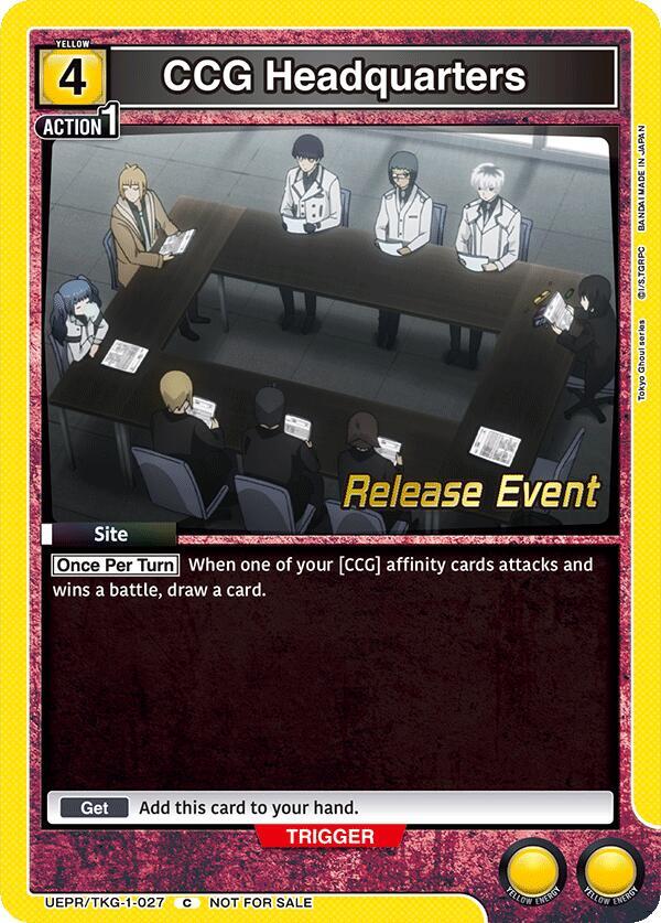 CCG Headquarters UEPR/TKG-1-027 card from UE18BT: Tokyo Ghoul Release Event Cards