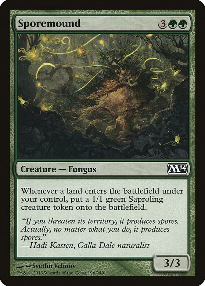 Sporemound 196 card from Magic 2014 (M14)