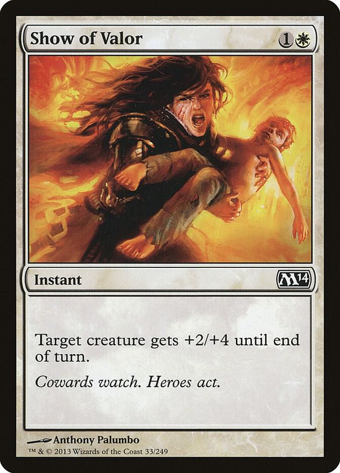Show of Valor 33 card from Magic 2014 (M14)