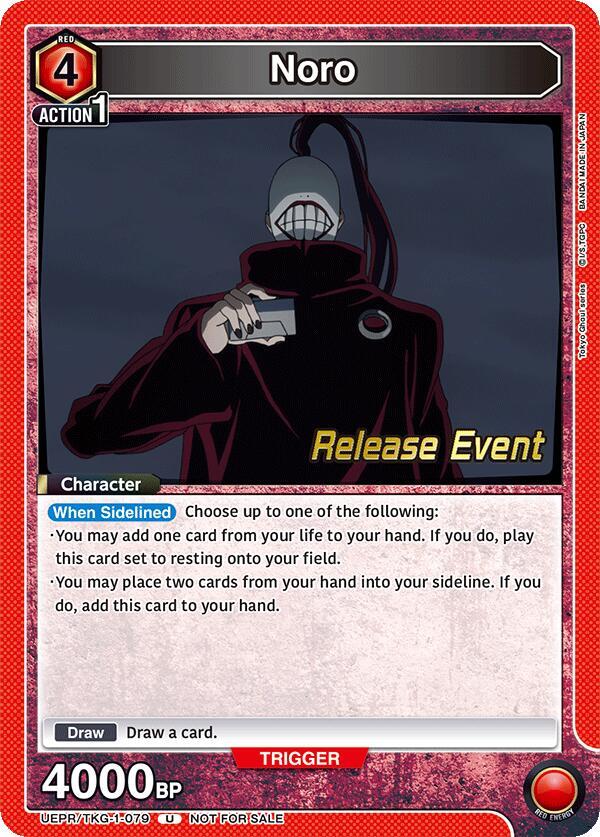 Noro UEPR/TKG-1-079 card from UE18BT: Tokyo Ghoul Release Event Cards