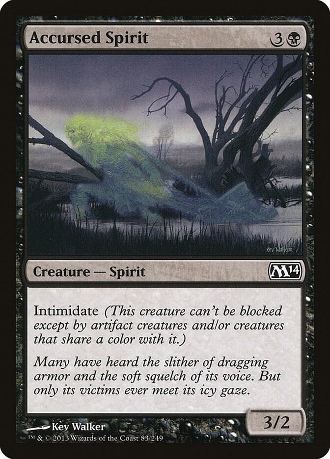 Accursed Spirit 83 card from Magic 2014 (M14)