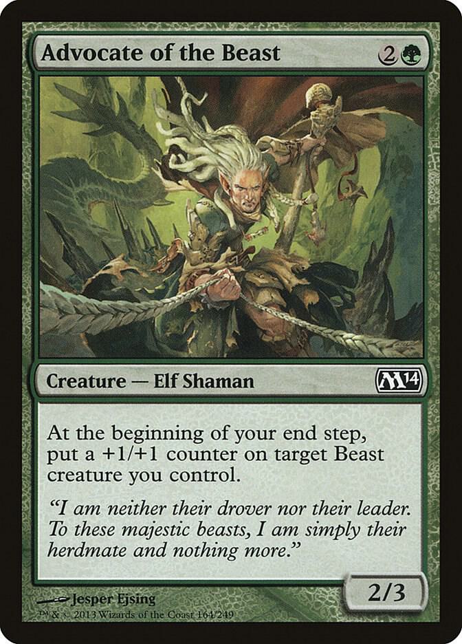 Advocate of the Beast 164 card from Magic 2014 (M14)