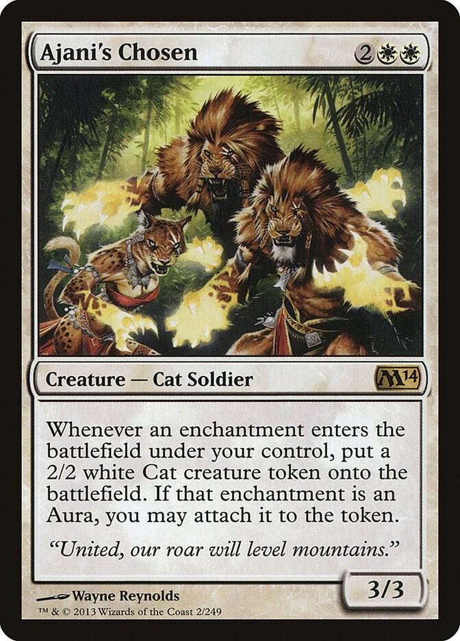 Ajani's Chosen 2 card from Magic 2014 (M14)