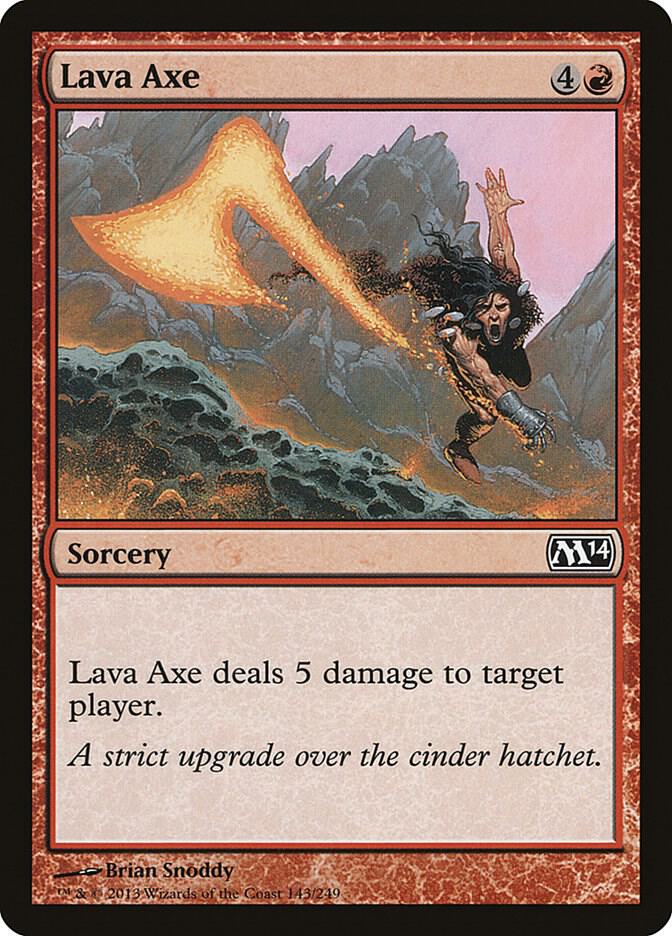 Lava Axe 143 card from Magic 2014 (M14)