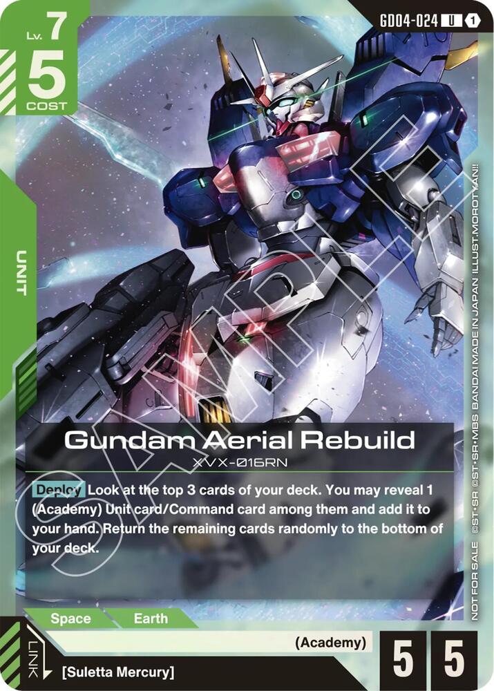 Gundam Aerial Rebuild (GD04 Release Event) GD04-024 card from Gundam Promotional Cards