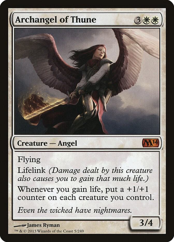 Archangel of Thune 5 card from Magic 2014 (M14)