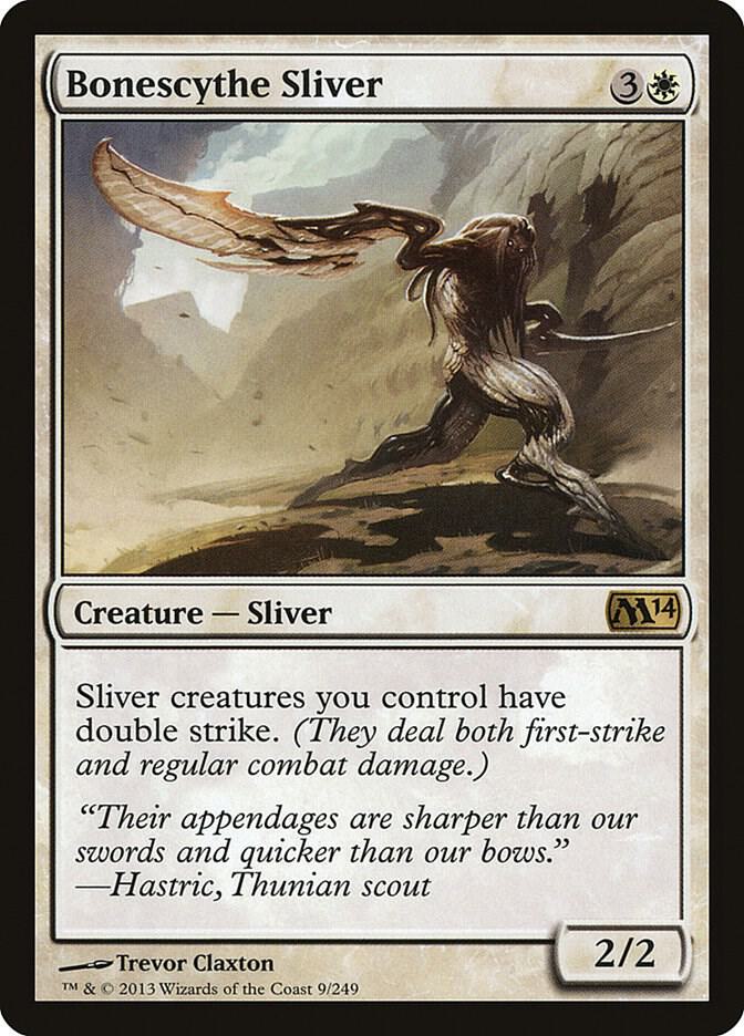 Bonescythe Sliver 9 card from Magic 2014 (M14)