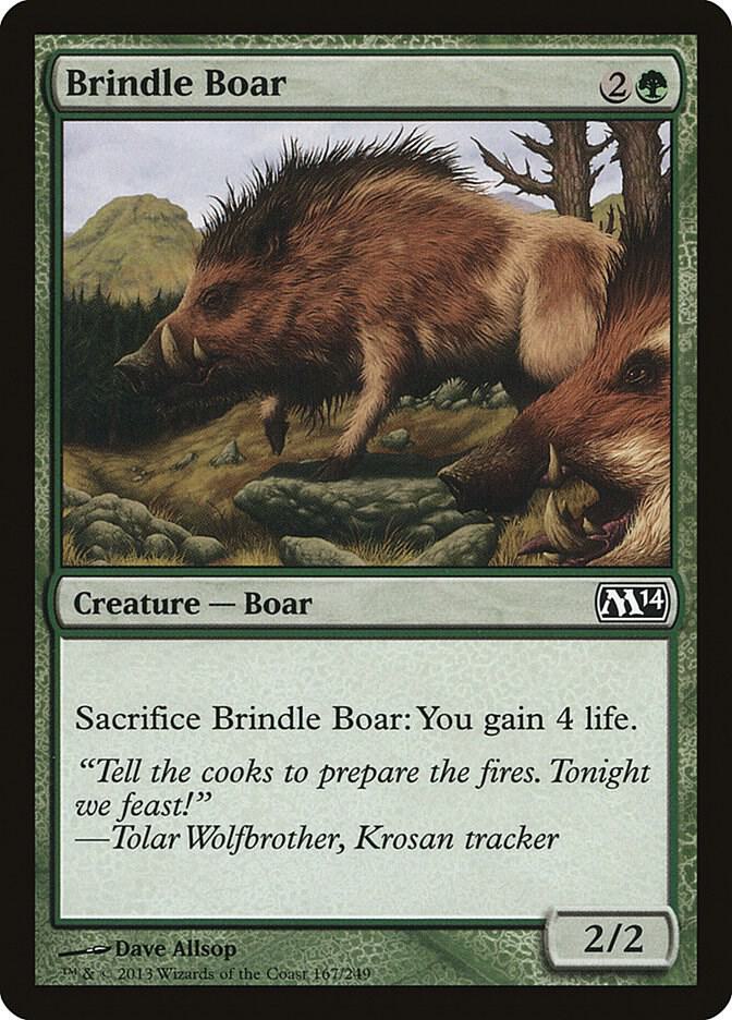 Brindle Boar 167 card from Magic 2014 (M14)