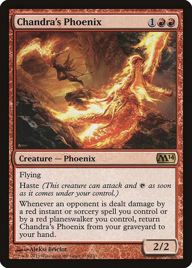 Chandra's Phoenix 134 card from Magic 2014 (M14)