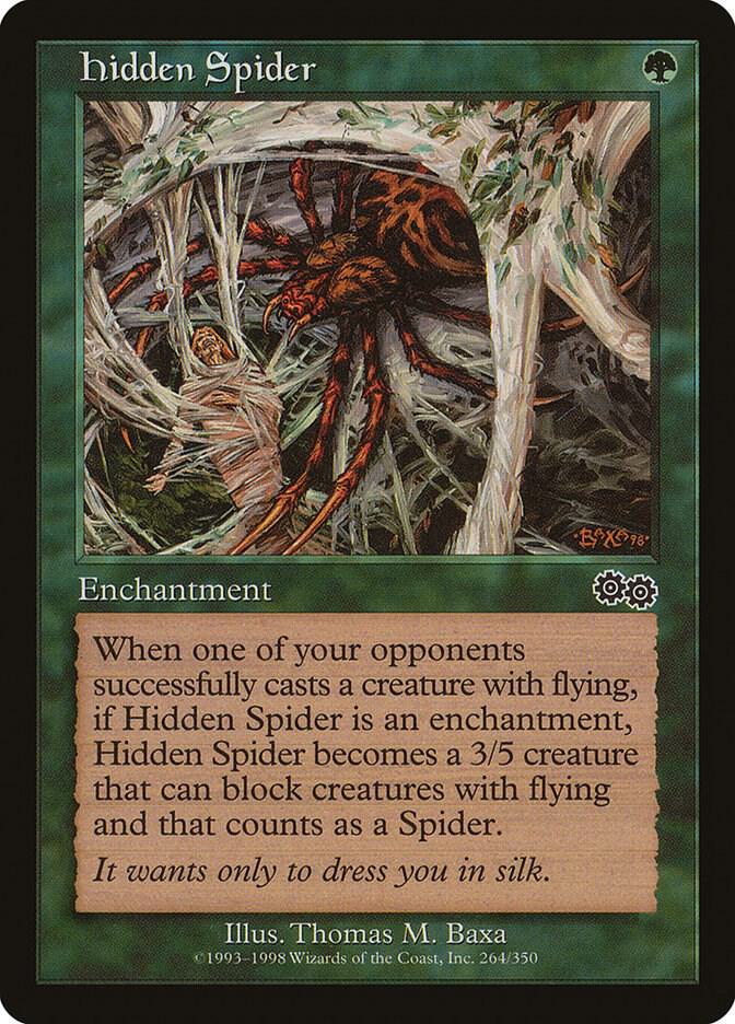 Hidden Spider 264 card from Urza's Saga