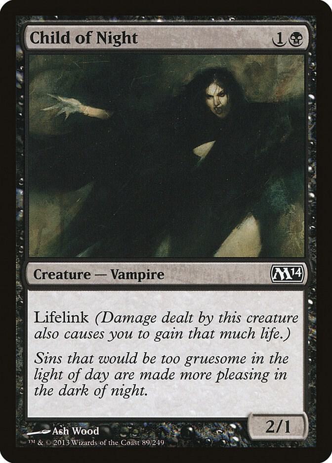 Child of Night 89 card from Magic 2014 (M14)