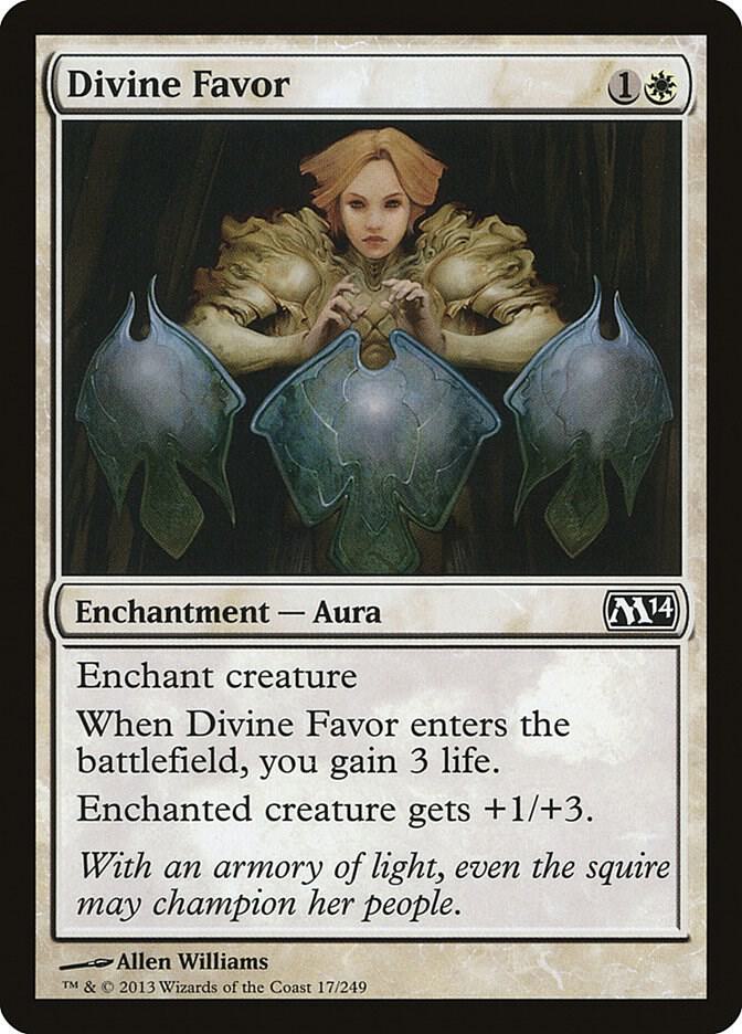 Divine Favor 17 card from Magic 2014 (M14)
