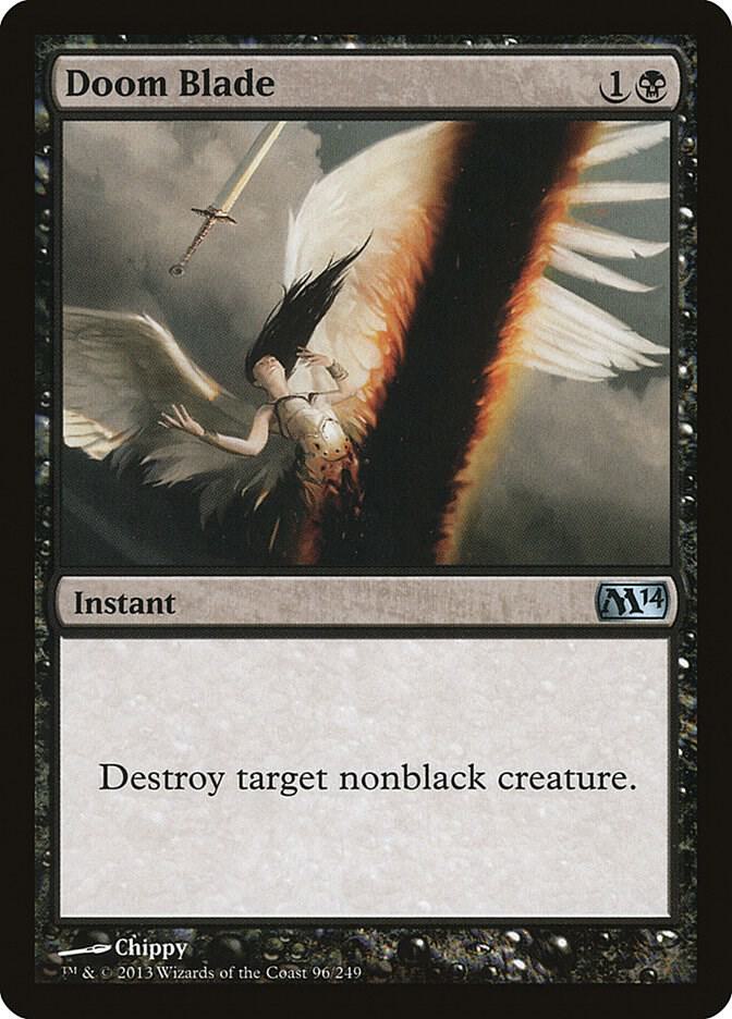 Doom Blade 96 card from Magic 2014 (M14)