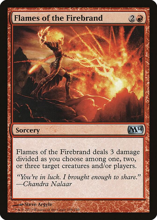 Flames of the Firebrand 139 card from Magic 2014 (M14)
