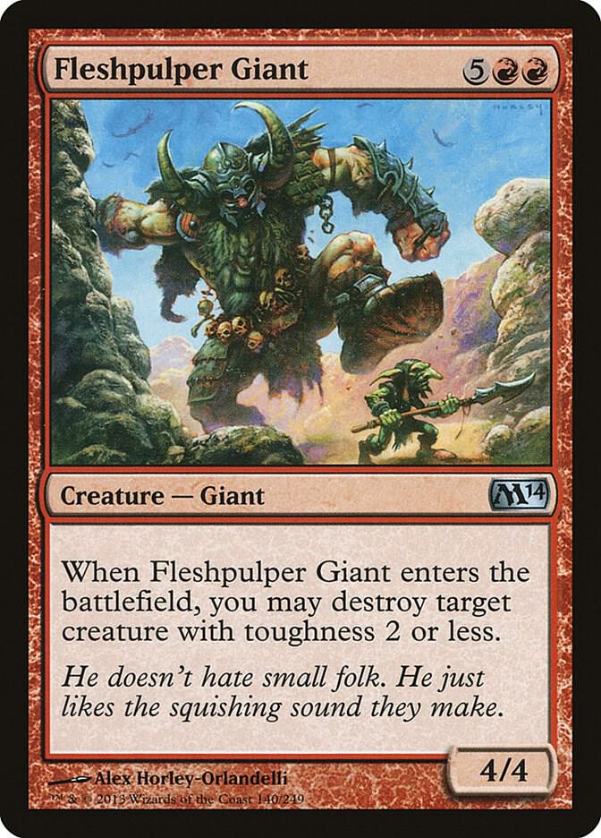 Fleshpulper Giant 140 card from Magic 2014 (M14)