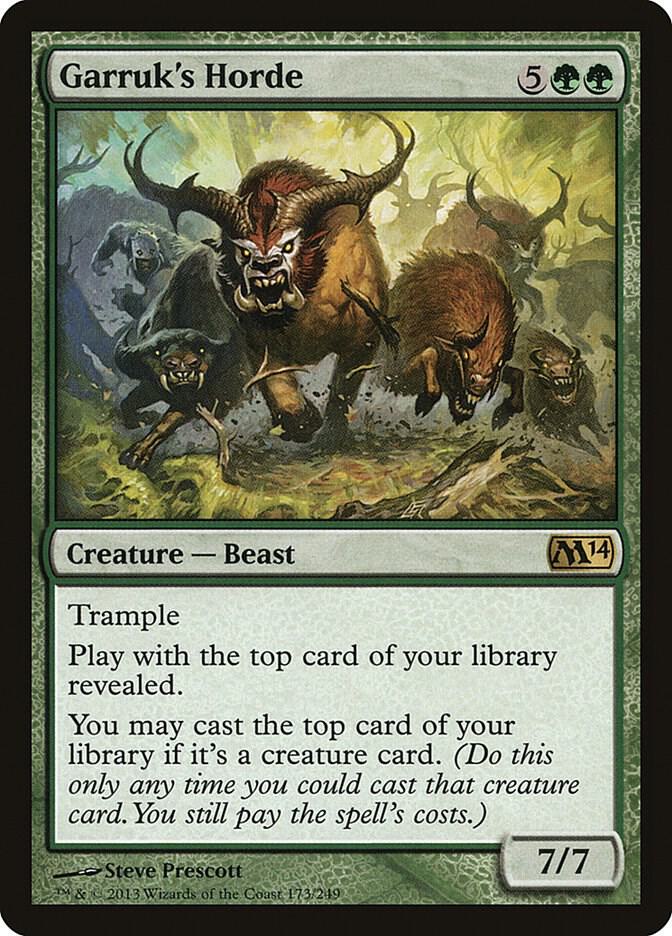 Garruk's Horde 173 card from Magic 2014 (M14)