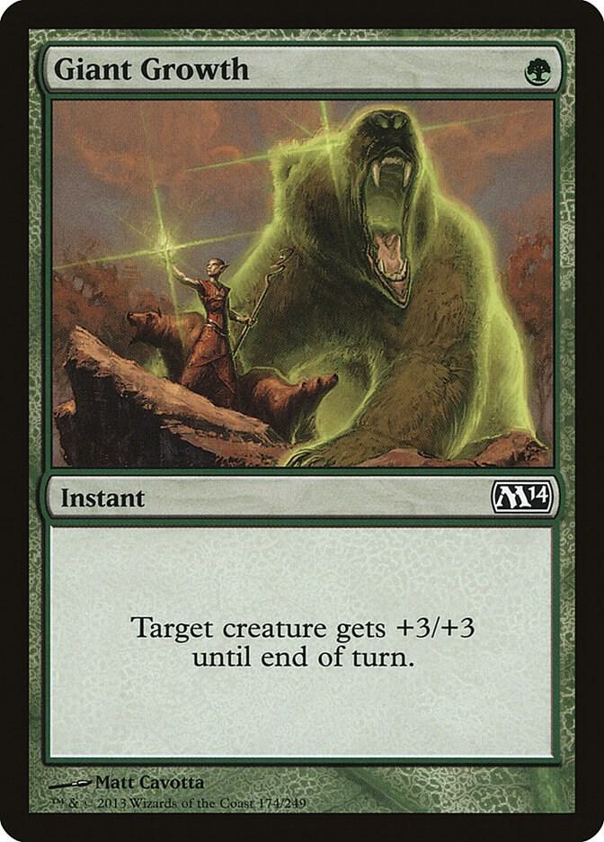Giant Growth 174 card from Magic 2014 (M14)