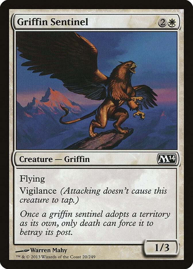 Griffin Sentinel 20 card from Magic 2014 (M14)