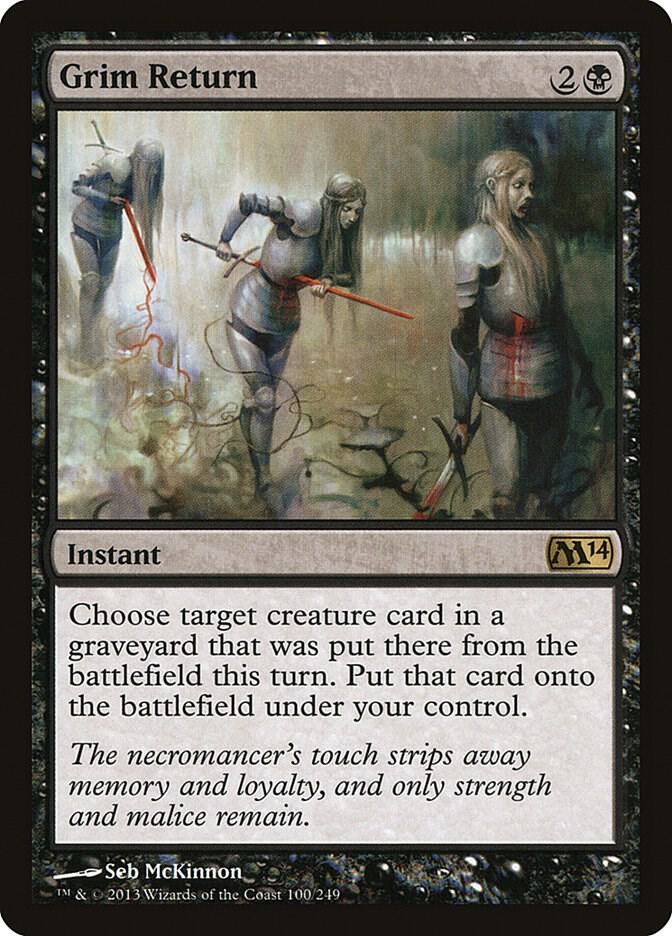 Grim Return 100 card from Magic 2014 (M14)