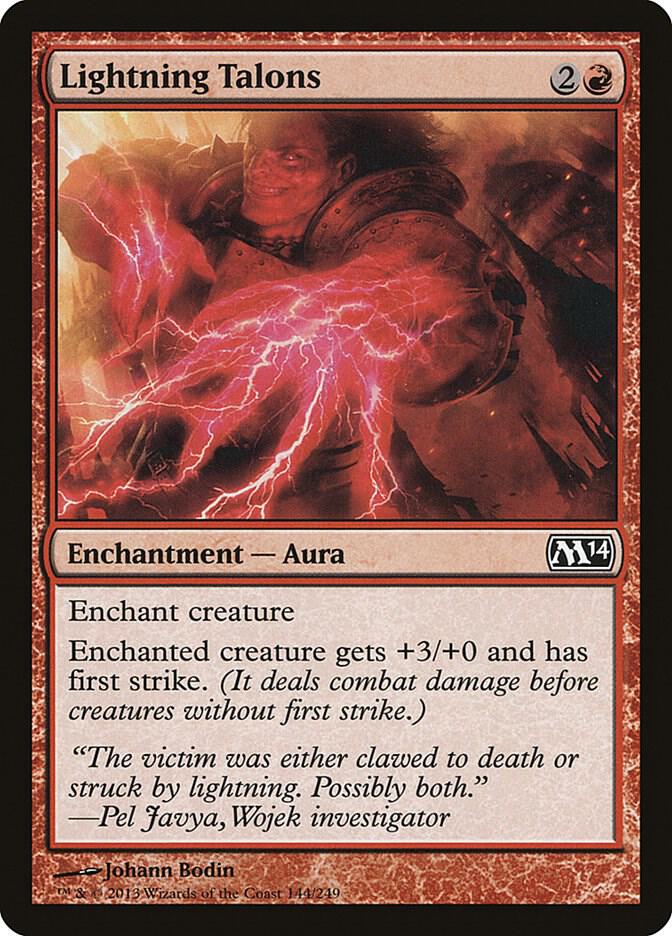 Lightning Talons 144 card from Magic 2014 (M14)
