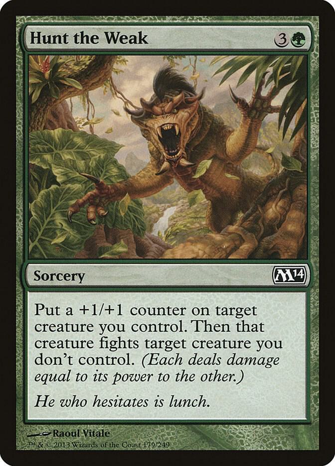 Hunt the Weak 179 card from Magic 2014 (M14)