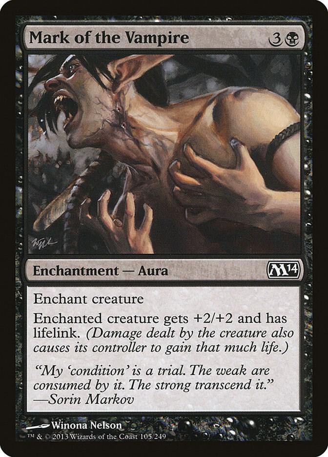 Mark of the Vampire 105 card from Magic 2014 (M14)