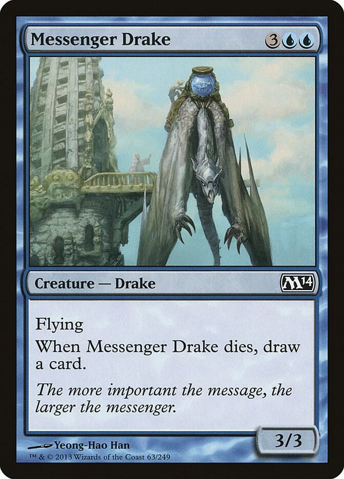 Messenger Drake 63 card from Magic 2014 (M14)