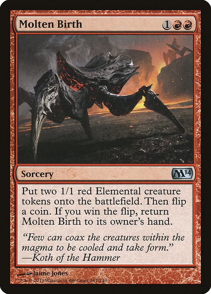 Molten Birth 147 card from Magic 2014 (M14)