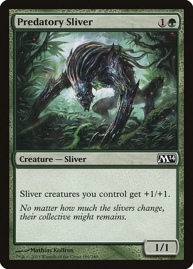 Predatory Sliver 189 card from Magic 2014 (M14)