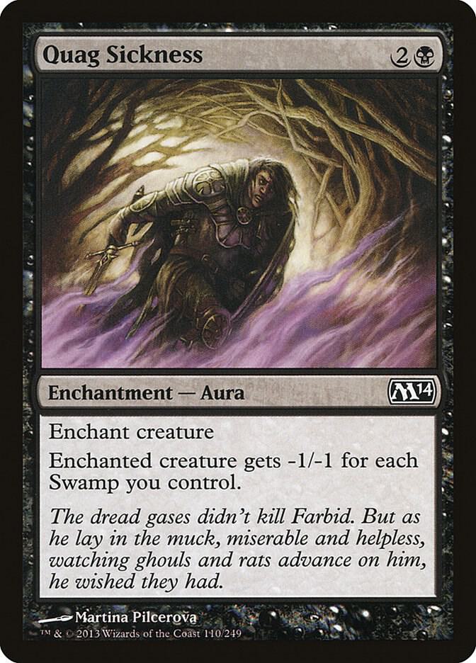 Quag Sickness 110 card from Magic 2014 (M14)