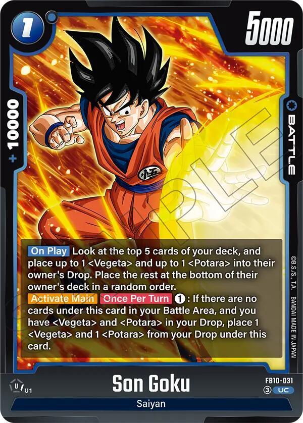 Son Goku FB10-031 card from Cross Force