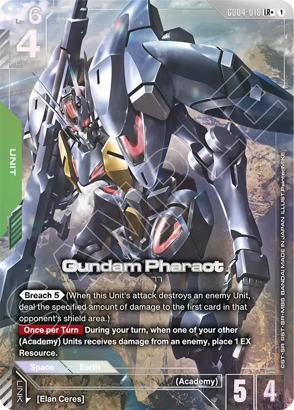Gundam Pharact (LR+) GD04-018 card from Phantom Aria