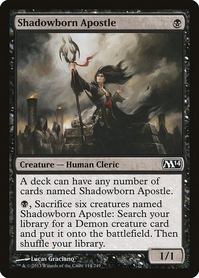 Shadowborn Apostle 114 card from Magic 2014 (M14)