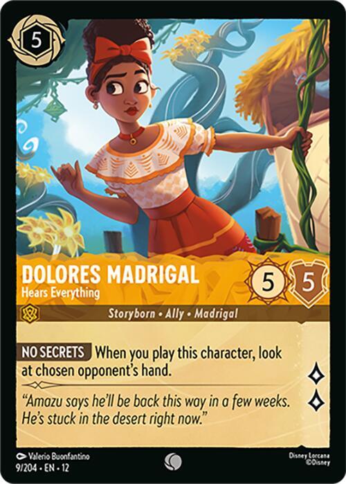 Dolores Madrigal - Hears Everything 9/204 card from Wilds Unknown