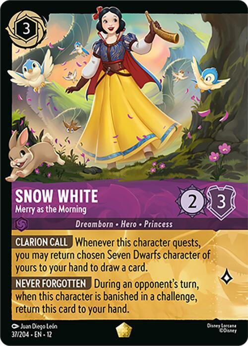 Snow White - Merry as the Morning (Foil) 37/204 card from Wilds Unknown
