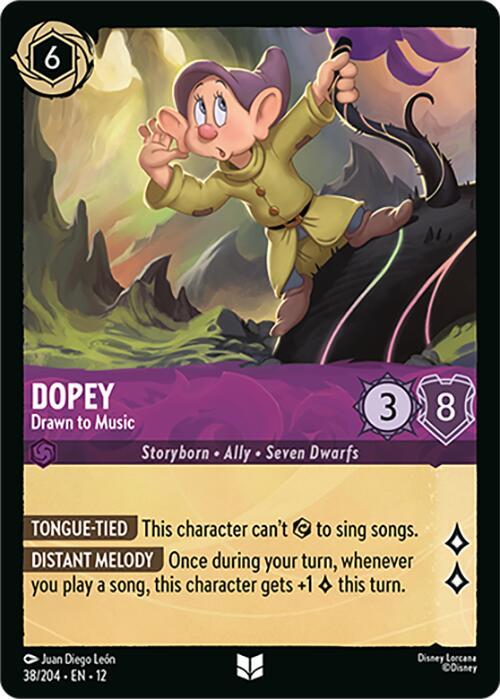 Dopey - Drawn to Music 38/204 card from Wilds Unknown
