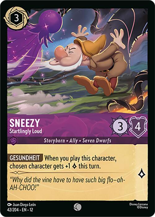 Sneezy - Startlingly Loud 42/204 card from Wilds Unknown