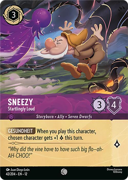 Sneezy - Startlingly Loud (Foil) 42/204 card from Wilds Unknown
