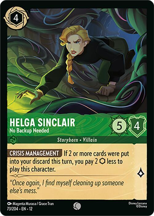 Helga Sinclair - No Backup Needed 73/204 card from Wilds Unknown