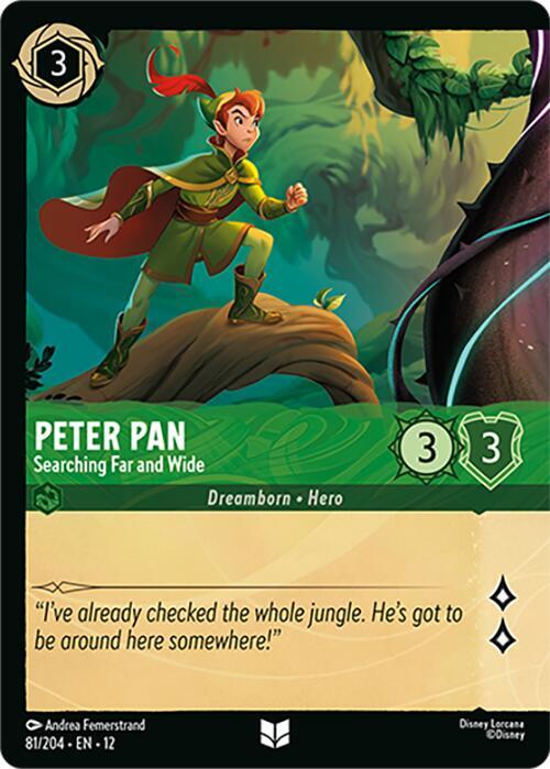 Peter Pan - Searching Far and Wide (Foil) 81/204 card from Wilds Unknown
