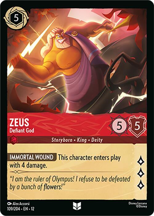 Zeus - Defiant God 109/204 card from Wilds Unknown