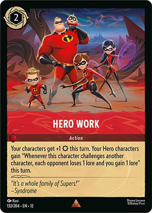 Hero Work 132/204 card from Wilds Unknown